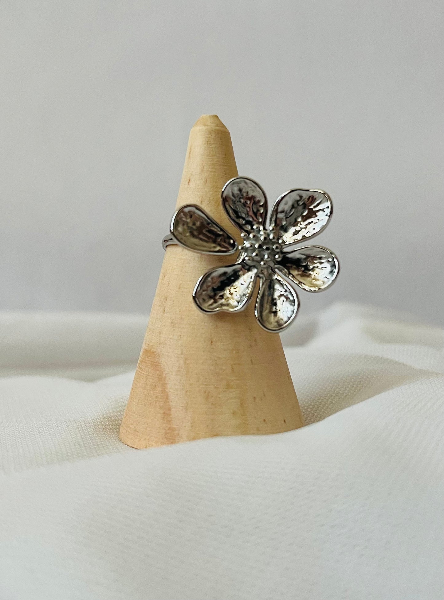 ANILLO FLOR SILVER