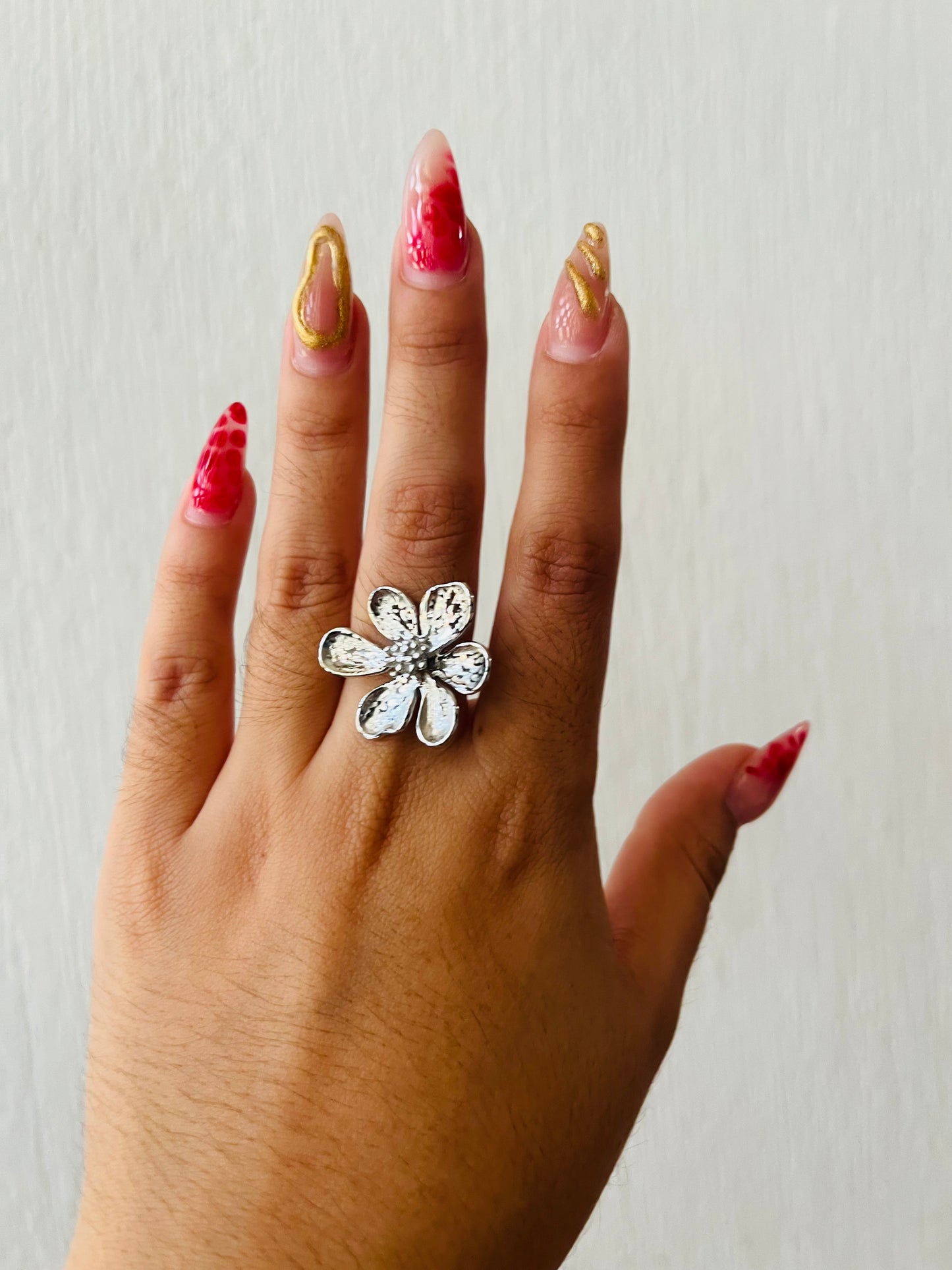 ANILLO FLOR SILVER